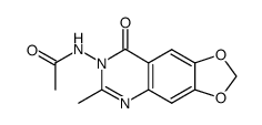 3-acetylamino-2-methyl-6,7-methylenedioxyquinazolin-4(3H)-one结构式