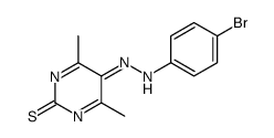 5-[(4-bromophenyl)hydrazinylidene]-4,6-dimethylpyrimidine-2-thione Structure