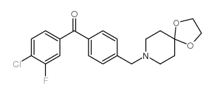 4-CHLORO-4'-[8-(1,4-DIOXA-8-AZASPIRO[4.5]DECYL)METHYL]-3-FLUOROBENZOPHENONE picture