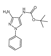 tert-butyl (3-amino-1-phenyl-1H-pyrazol-4-yl)carbamate结构式