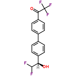 1-{4'-[(1R)-2,2-Difluoro-1-hydroxyethyl]-4-biphenylyl}-2,2,2-trifluoroethanone Structure