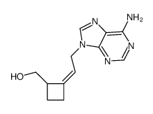 [2-[2-(6-aminopurin-9-yl)ethylidene]cyclobutyl]methanol结构式