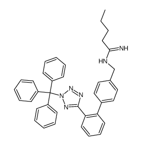 N-{[2'-(2-triphenylmethyl-2H-tetrazol-5-yl)-1,1'-biphenyl-4-yl]methyl}pentaneamidine结构式