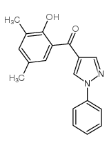 (2-HYDROXY-3,5-DIMETHYLPHENYL)(1-PHENYL-1H-PYRAZOL-4-YL)METHANONE structure