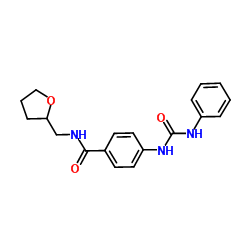 4-[(Phenylcarbamoyl)amino]-N-(tetrahydro-2-furanylmethyl)benzamide结构式