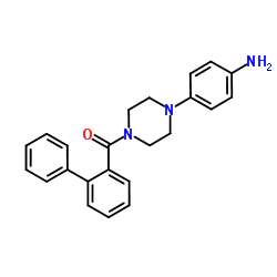 [4-(4-Aminophenyl)-1-piperazinyl](2-biphenylyl)methanone结构式