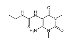 N-ethyl-N'-(6-amino-1,3-dimethyl-2,4-dioxo-1,2,3,4-tetrahydro-pyrimidin-5-yl)-thiourea Structure