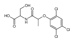 3-Hydroxy-2-[2-(2,4,5-trichloro-phenoxy)-propionylamino]-propionic acid Structure