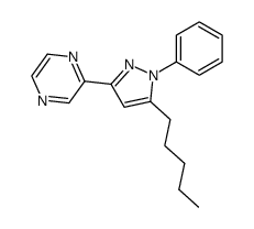 2-(5-pentyl-1-phenyl-1H-pyrazol-3-yl)-pyrazine结构式