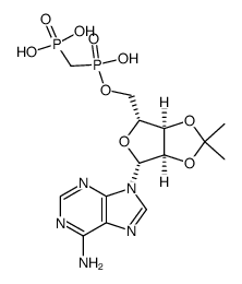 (2',3'-O-isopropylideneadenosin-5'-yl)methylenebisphosphonate结构式