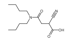 2-cyano-3-N,N-dibutylcarbamoylpropanoic acid Structure