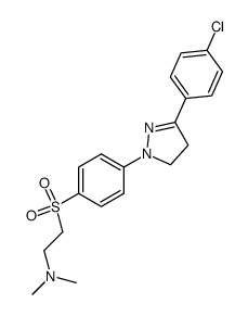 2-pyrazoline, 3-(p-chlorphenyl)-1-(p-(N,N-dimethyltauryl)phenyl结构式