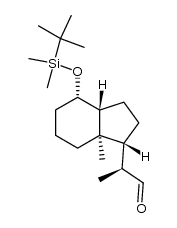 (S)-2-[(1R,3aR,4S,7aR)-octahydro-4-[(1,1-dimethylethyl)dimethylsilyloxy]-7a-methyl-1H-inden-1-yl]propanal结构式