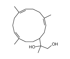 (2S)-2-[(1R,3Z,7Z,11Z)-4,8,12-trimethylcyclotetradeca-3,7,11-trien-1-yl]propane-1,2-diol结构式