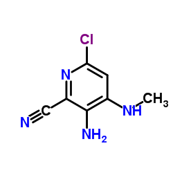 3-Amino-6-chloro-4-(methylamino)-2-pyridinecarbonitrile结构式