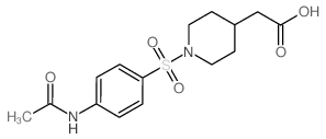 (1-{[4-(Acetylamino)phenyl]sulfonyl}piperidin-4-yl)acetic acid结构式