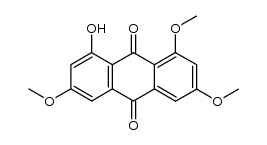 1-hydroxy-3,6,8-trimethoxyanthracene-9,10-dione结构式