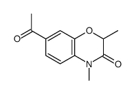 7-acetyl-2,4-dimethyl-1,4-benzoxazin-3-one Structure