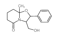 [2S-(2α,3β,8aβ)]-(+)-六氢-3-(羟基甲基)-8a-甲基-2-苯基-5H-噁唑并[3,2-a]吡啶-5-酮结构式