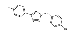 1-(4-bromobenzyl)-4-(4-fluorophenyl)-5-iodo-1H-1,2,3-triazole Structure