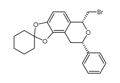 (6R,8S)-6-(bromomethyl)-8-phenyl-8,9-dihydro-6H-spiro[[1,3]dioxolo[4,5-f]isochromene-2,1'-cyclohexane] Structure