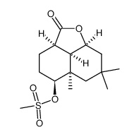 (2aR,2a1R,5S,5aR,8aS)-5a,7,7-trimethyl-2-oxodecahydro-2H-naphtho[1,8-bc]furan-5-yl methanesulfonate Structure