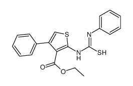 ethyl 4-phenyl-2-(phenylcarbamothioylamino)thiophene-3-carboxylate Structure