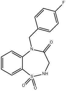 5-(4-Fluorobenzyl)-2,3-dihydro-1,2,5-benzo-thiadiazepin-4(5H)-one 1,1-dioxide Structure