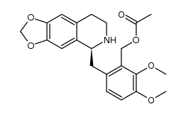 (S)-2,3-dimethoxy-6-((5,6,7,8-tetrahydro-[1,3]dioxolo[4,5-g]isoquinolin-5-yl)methyl)benzyl acetate结构式