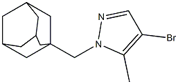 1-adamantylmethyl-4-bromo-5-methyl-1H-pyrazole structure