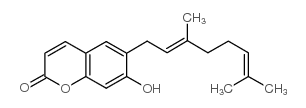 (E)-6-(3,7-二甲基辛-2,6-二烯-1-基)-7-羟基-2H-色烯-2-酮图片