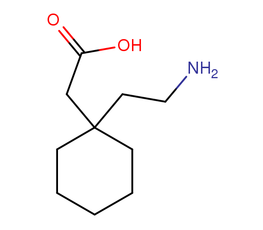 2-[1-(2-aminoethyl)cyclohexyl]acetic acid结构式