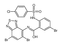 5-bromo-2-(((4-chlorophenyl)sulfonyl)amino)-N-(5,7-dibromo-2,1,3-benzothiadiazol-4-yl)benzamide Structure