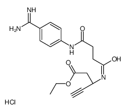 ethyl (3S)-3-[[4-(4-carbamimidoylanilino)-4-oxobutanoyl]amino]pent-4-ynoate,hydrochloride结构式