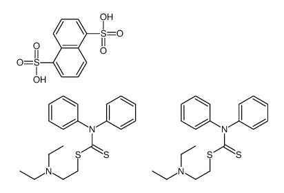 naphthalene-1,5-disulphonic acid, compound with S-[2-(diethylamino)ethyl] diphenyldithiocarbamate (1:2)结构式