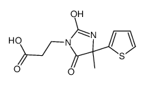 3-(4-methyl-2,5-dioxo-4-thiophen-2-ylimidazolidin-1-yl)propanoic acid Structure