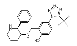 Phenol, 2-[[(2-phenyl-3-piperidinyl)amino]methyl]-4-[5-(trifluoromethyl)-1H-tetrazol-1-yl]-, (2S-cis)-结构式