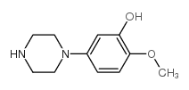 2-甲氧基-5-哌嗪-1-苯酚结构式