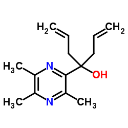 4-(3,5,6-Trimethyl-2-pyrazinyl)-1,6-heptadien-4-ol结构式