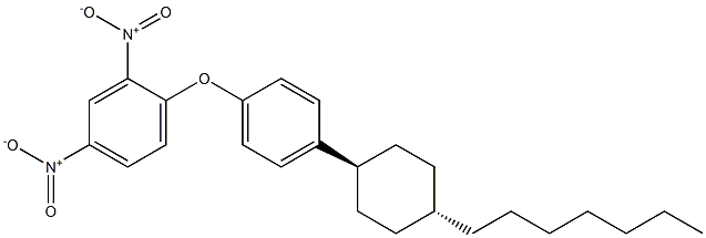 Trans-1-[4-(4-heptylcyclohexyl)phenoxy]-2,4-dinitro benzene structure