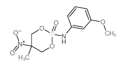 N-(3-methoxyphenyl)-5-methyl-5-nitro-2-oxo-1,3-dioxa-2$l^C11H15N2O6P-phosphacyclohexan-2-amine Structure