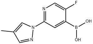 5-Fluoro-2-(4-methyl-1H-pyrazol-1-yl)pyridine-4-boronic acid structure