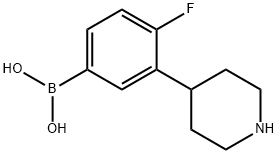 3-(Piperidin-4-yl)-4-fluorophenylboronic acid图片