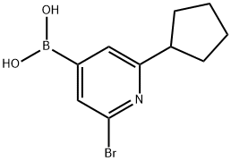 2-Bromo-6-(cyclopentyl)pyridine-4-boronic acid picture