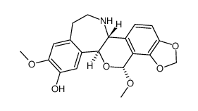 10,11-methanediyldioxy-2,8α-dimethoxy-(6α)-rheadan-3-ol Structure