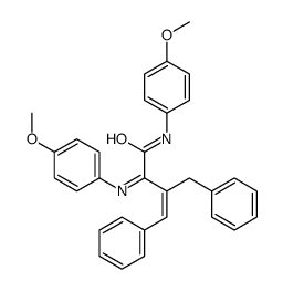 3-Benzyl-2-[(p-methoxyphenyl)imino]-4-phenyl-N-(4-methoxyphenyl)-3-butenamide结构式