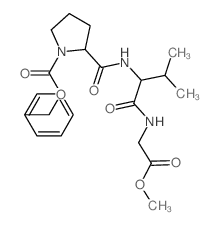 Glycine,N-[N-[1-[(phenylmethoxy)carbonyl]-L-prolyl]-L-valyl]-, methyl ester (9CI) Structure