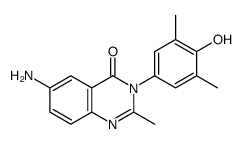 6-amino-3-(4-hydroxy-3,5-dimethylphenyl)-2-methylquinazolin-4-one结构式