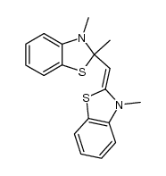 2,3-Dimethyl-2-[(3-methyl-2,3-dihydro-2-benzothiazolyliden)methyl]-2,3-dihydrobenzothiazol Structure