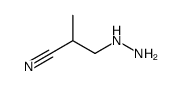 3-hydrazinyl-2-methylpropanenitrile结构式